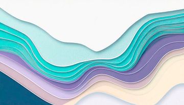 Muurkleuren met design en golven van Mustafa Kurnaz