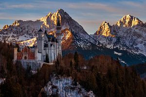 Schloss Neuschwanstein im Sonnenaufgang