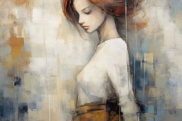 Vrouw Abstract van Kunst Kriebels