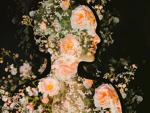 fantasy portrait with flowers