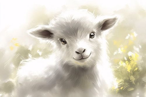 Schattig geitje met bloemen