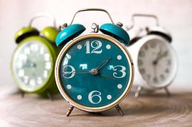 Three alarm clocks by Peter Heeling