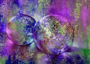 Kleine Kostbarkeiten - Glaskugeln im Licht mit  violett, purpur und blau von Annette Schmucker Miniaturansicht