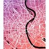 Köln – City Map Design Stadtplan Karte (Farbverlauf) von ViaMapia