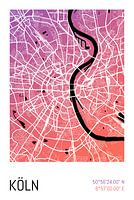 Keulen - Stadsplattegrondontwerp Stadsplattegrond (kleurverloop)