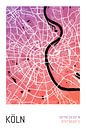Köln – City Map Design Stadtplan Karte (Farbverlauf) von ViaMapia Miniaturansicht