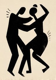 Dancing couple black and white by Niklas Maximilian