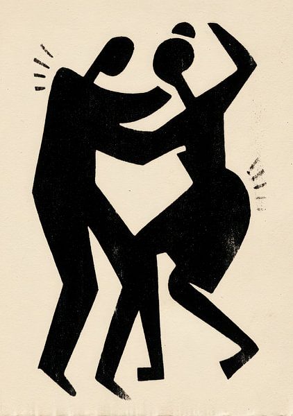 Dancing couple black and white by Niklas Maximilian