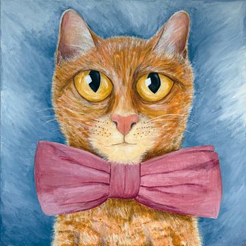 Cat with bow (Sefisticat) by WallCats
