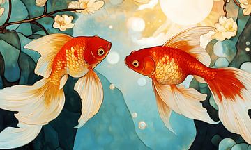 Goldfish in spring by PrintiSky