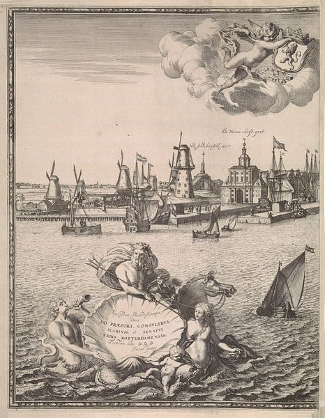 Gezicht op Rotterdam, Joost van Geel, na 1666 - 1698 van Historisch Rotterdam