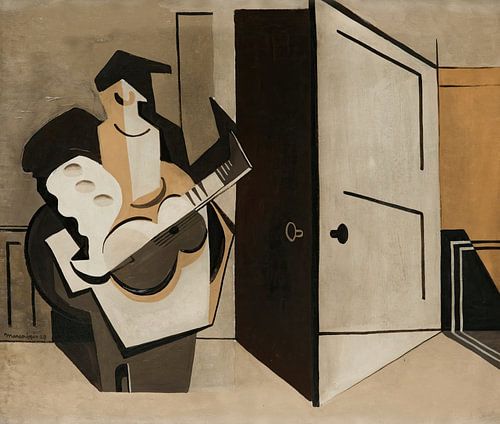 Louis Marcoussis - Muzikant in een interieur (1929)