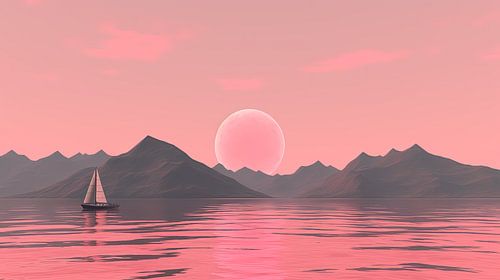 Roze Ochtendgloren op het Meer