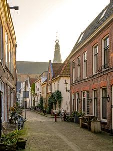 Straßenszene in Weesp von Dirk van Egmond