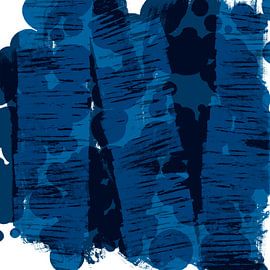 Abstract marine blue minimalist art. Maritime landscape V by Dina Dankers