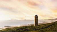 Cape Dunes-Leuchtturm im Sommer bei Sonnenuntergang