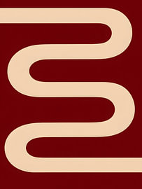 Cream Ribbon Across Burgundy by Mosaic Dialogue