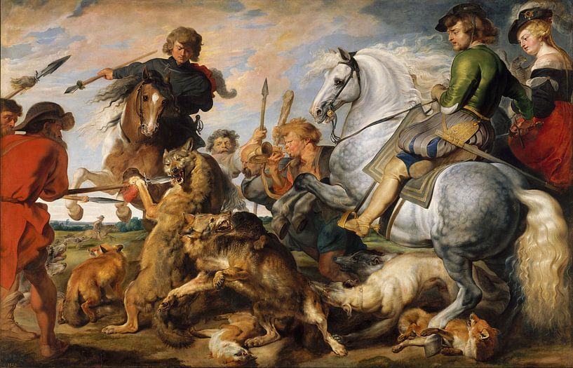 La Chasse au loup et au renard, Rubens par Des maîtres magistraux
