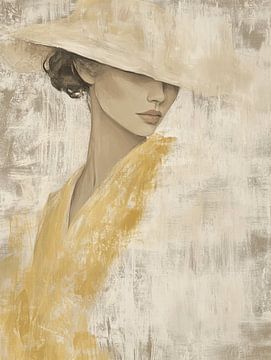 Portrait abstrait moderne sur Carla Van Iersel