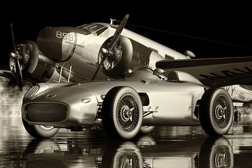 Mercedes W 196 Silver Arrow uit 1954 een historische auto