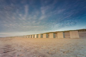 Strandhuisjes aan de Nederlanse kust van Original Mostert Photography