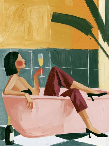 Des bulles dans le bain sur Studio Allee