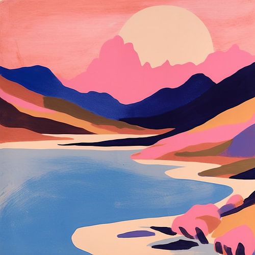 Op Matisse geïnspireerd landschap