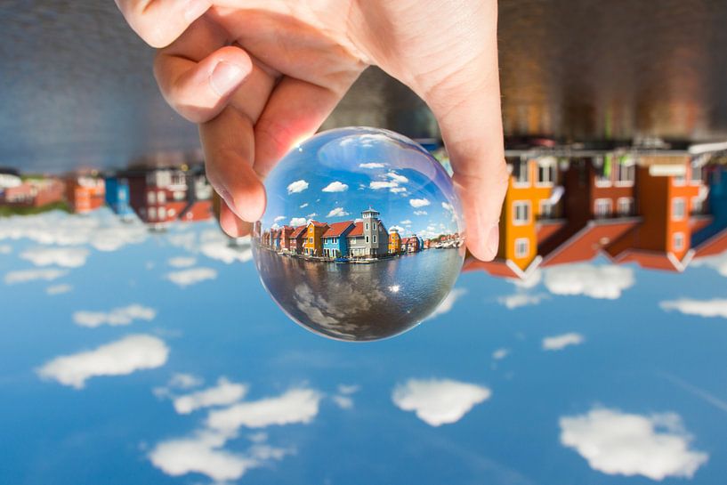 Reitdiephaven met glazen bol by Iconisch Groningen