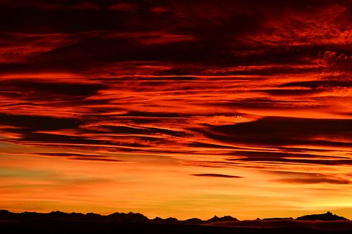 Zonsondergang in El Calafate (Argentijns Patagonië)