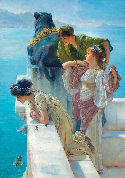 Lawrence Alma-Tadema. A Coign of Vantage on canvas, poster