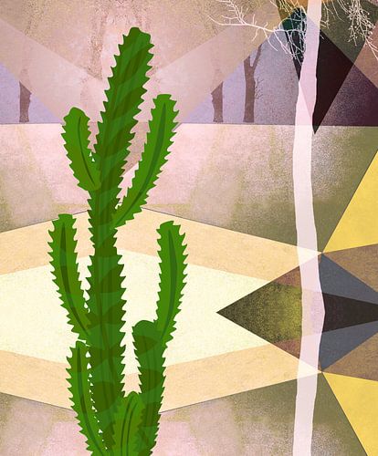 CACTUS IN GEOMETRISCH LANDSCHAP-3