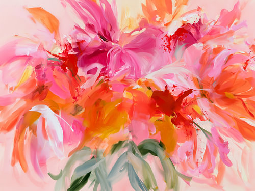 Lebendige abstrakte Blumenmotive