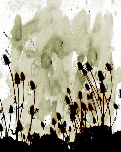 Flower Meadow Scandinavian Expressionism by Mad Dog Art