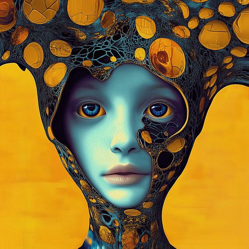 Female portrait with headdress