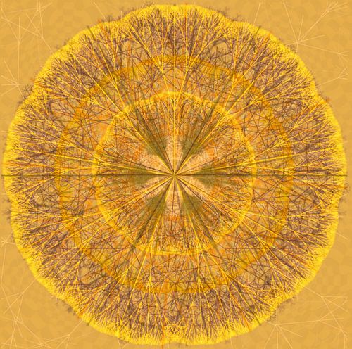 Graphic mandala yellow