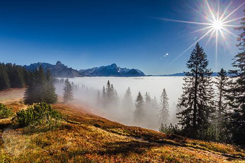 Above the clouds the sun shines