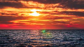 Zonsondergang op het strand