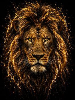 lion black gold