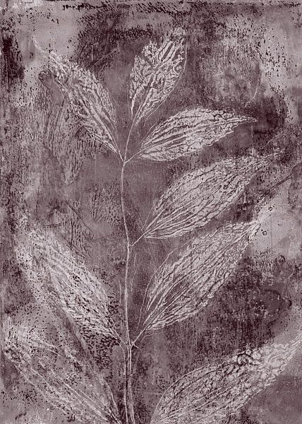 Leaves in taupe. by Dina Dankers