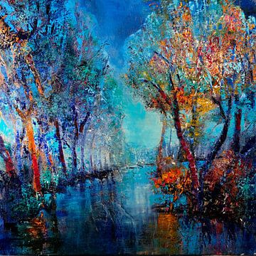De bomen bij de rivier van Annette Schmucker