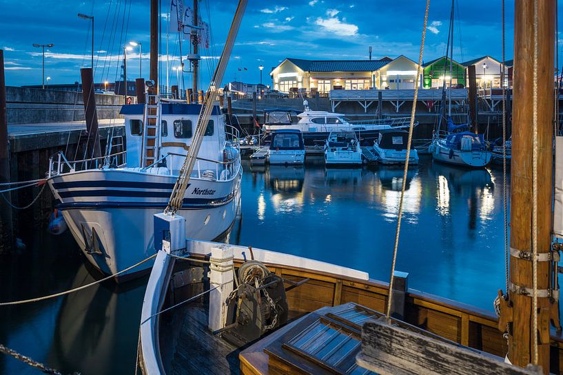 Blue hour in Lister harbour, Sylt by Christian Müringer