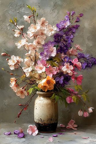 Colorful Vintage Flower Still Life no.5