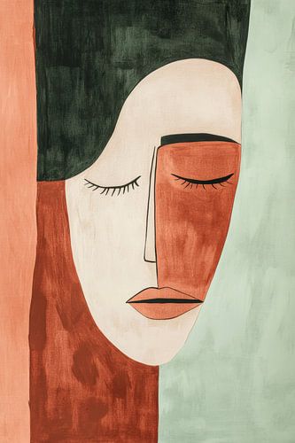 Woman in Silence Caught in Earthly Palette