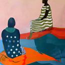 Kleurrijk abstract schilderij "Friends" van Studio Allee thumbnail