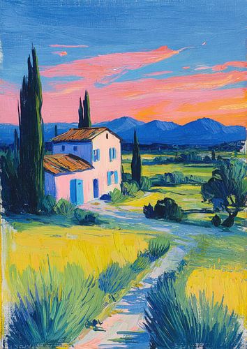 Provence-landschap Matisse-stijl