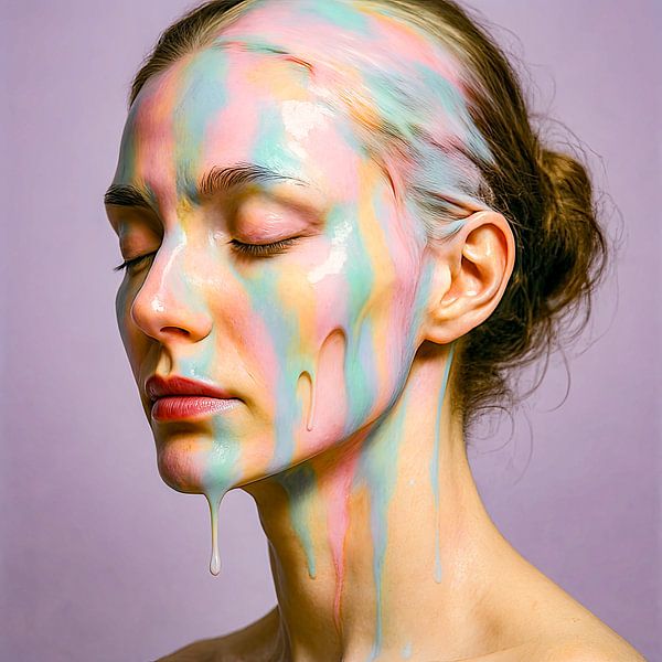 Faces of light: When colours learn to be silent by Klaus Tesching - Art-AI