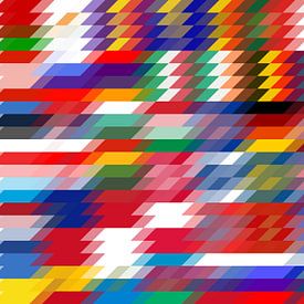 Parallelschaltung von europäischen Flaggen von Frans Blok