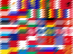 Parallel connection of European flags