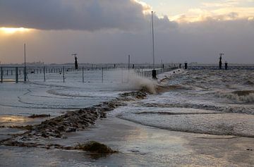 Stormvloed in de Noordzee