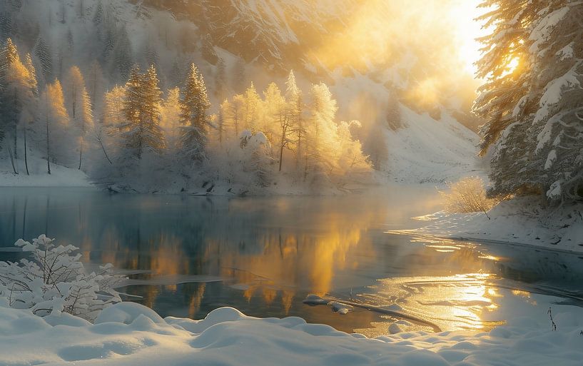 Wintermorgenidylle erleben von fernlichtsicht